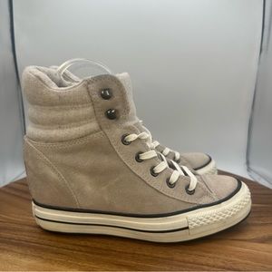Converse Chuck Taylor All Star Platform Plus Hi Hidden Wedge Gray Women's 8